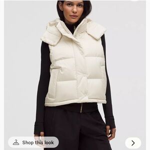 Lululemon Wunder Puff 600-Down-Fill Cropped Vest size 4